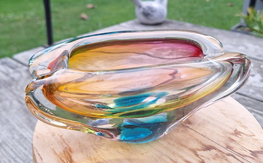 Retro crystal glass object 1960' Josef Rozinek