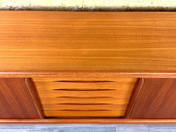 Image 1 of 1960s/70s Teak Sideboard Credenza by Dyrlund, Made in Denmark