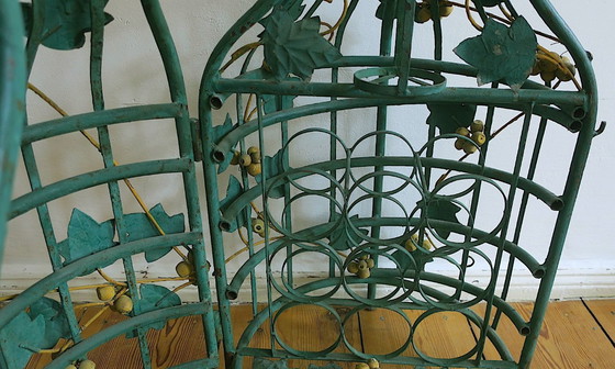 Image 1 of Mid-Century Modern Boho Florentijns wijnrek met koepelvorm, jaren 60