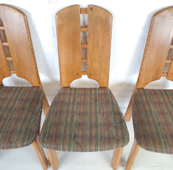 Image 1 of 4x vintage Lübke chairs, Brutalist, 1970s, mid-century