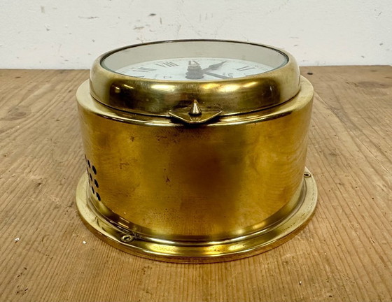 Image 1 of Orologio da nave tedesco in ottone d'epoca di Kundo, anni '70