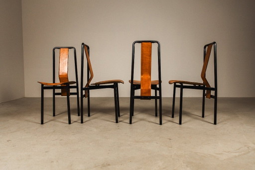Set of six 'Irma' dining chairs by Achille Castiglioni for Zanotta, Italy, 1979