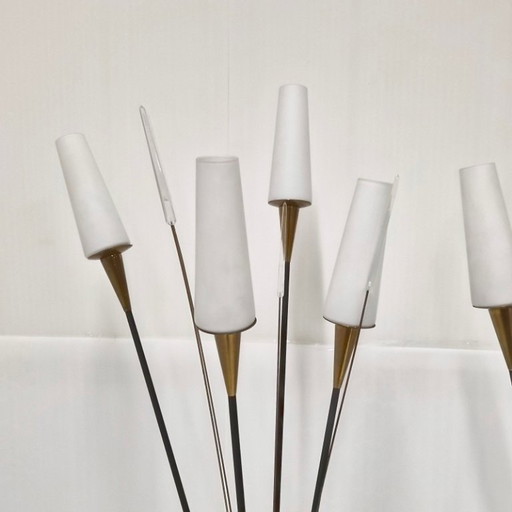 PAIRE DE LAMPADAIRES VINTAGE 1950 MAISON LUNEL ATTRIBUES A RENE MATHIEU 50S
