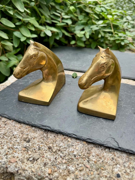 Pair of Vintage Brass Horse Bookends – Decorative Objects (photo 7 of 9)