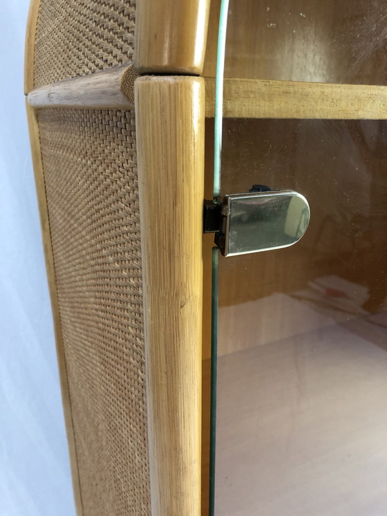 Image 1 of Mid-Century Rattan Display Cabinet, 1970s