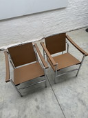 Set Van Twee Leren Eenzits 