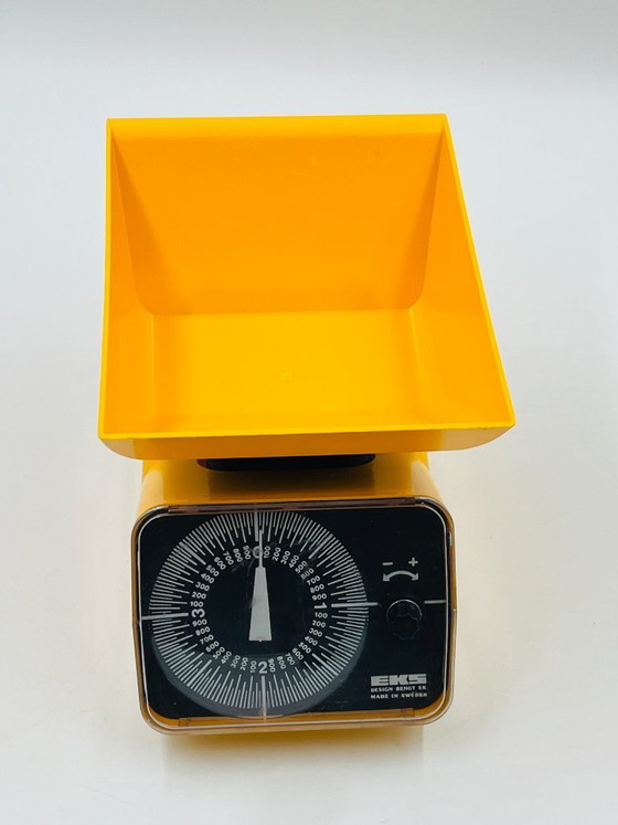 Image 1 of EKS Bengt Ek kitchen scale, saffron yellow, Swedish design