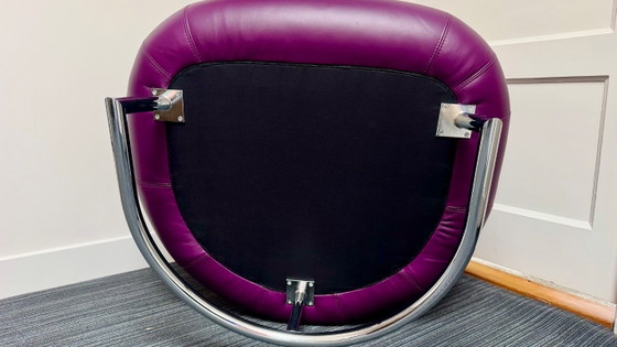 Image 1 of Originele ClassiCon Bibendum - Eileen Gray, Paars leer, Gecertificeerd P90159