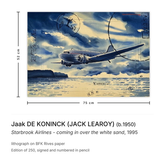 Image 1 of Jaak DE KONINCK (JACK LEAROY) Starbrook Airlines - in arrivo sulla sabbia bianca