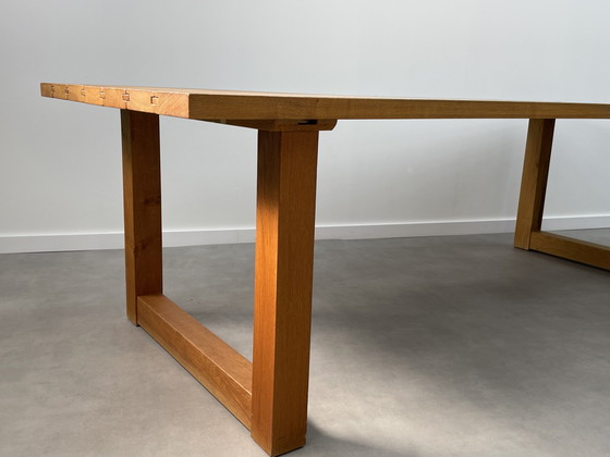 Image 1 of Architectural Brutalist Dining Table – Solid Oak – 250 cm