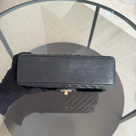 Image 1 of Chanel Classic Flap Small - Calfskin 23cm Quilted Black Gold Hardware Series 26