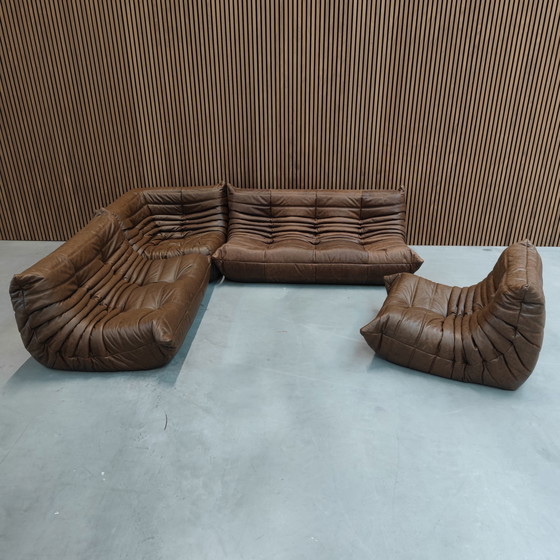 Image 1 of Ligne Roset Togo Set Mocca Leder