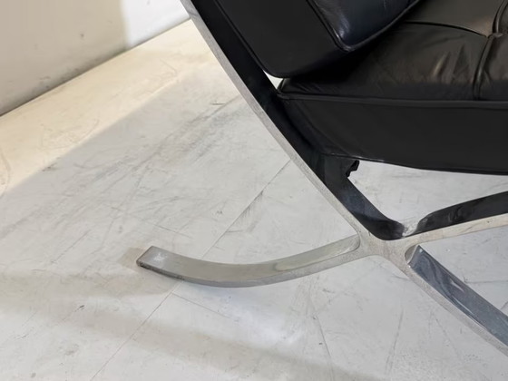 Knoll International Barcelona Stoel Lederen Fauteuil Design – Stoelen / fauteuils, Leather, Metal, Vintage (photo 15 of 18)