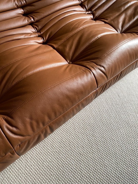 Image 1 of Ligne Roset - Togo - 3 places - Cuir brun cognac