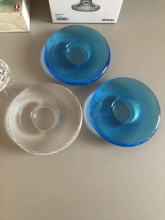 Image 1 of Littala glaswerk ( waxinehouders, kandelaars en schaal )