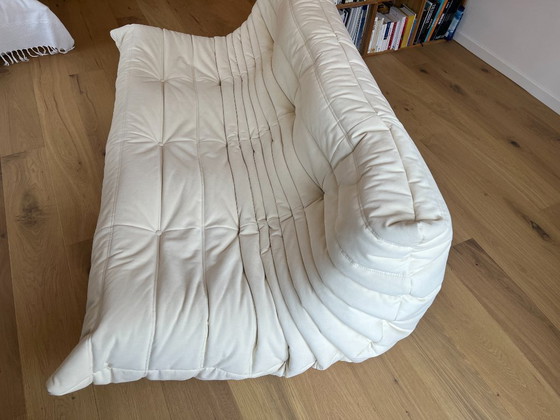 Image 1 of Canapé TOGO Ligne Roset 3 places ALCANTARA Eggshell - NEUF avec Facture