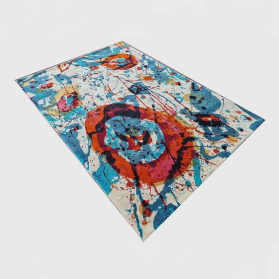 Alfombra sin título de Sam Francis – Lana sedosa sobre algodón, anudada a mano (200x300cm) – Wool (photo 4 of 10)