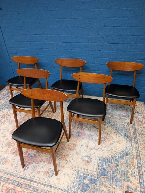 Image 1 of 6 sedie vintage di design danese, Farstrup Møbler, anni '60