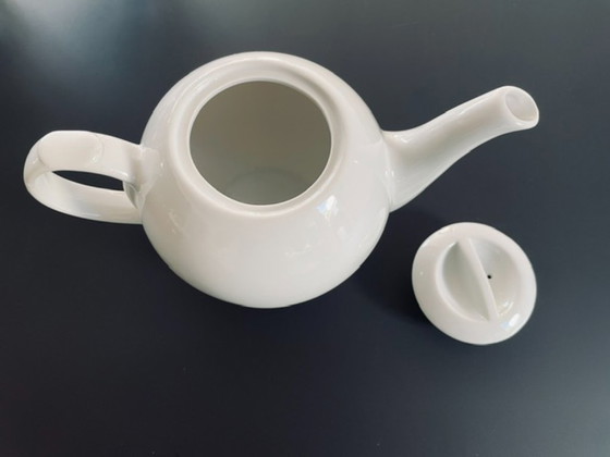 Image 1 of Servizio da tè/caffè vintage – ceramica e acciaio inossidabile – 3 pezzi