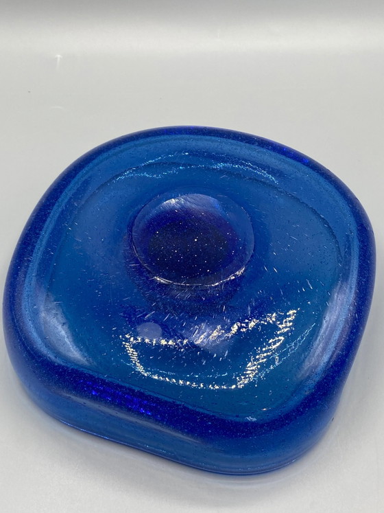 Plat vide-poche en verre d'art style Murano bleu, années 1960-1970 – Verres et carafes, Glass (photo 3 of 6)