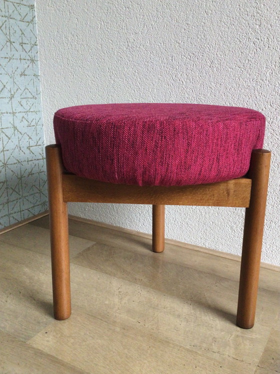 Image 1 of Vintage Mid Century hocker Denemarken 