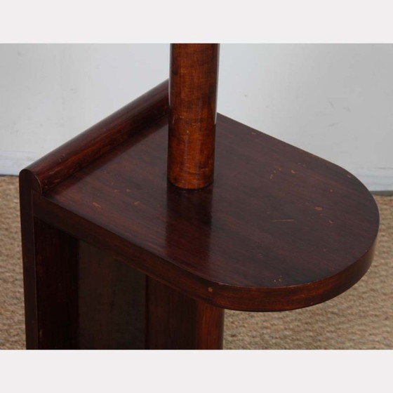 Image 1 of Lámpara de pie modernista de madera cromada y metal, atribuida a DIM, 1930