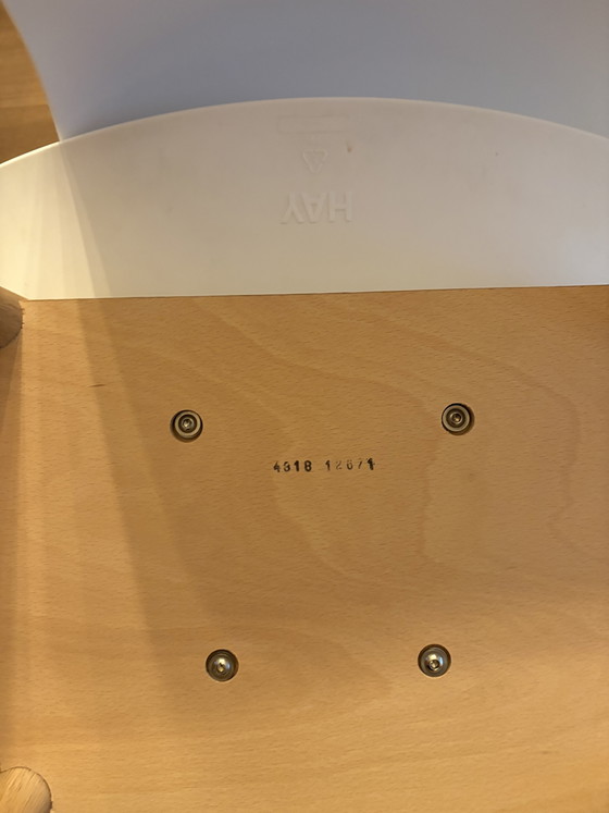 Image 1 of Original HAY AAC 12 Chairs - White shell, oak legs