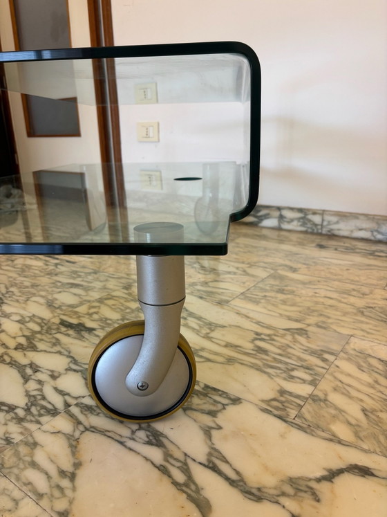 Glass coffee table - possibly FIAM - 80s, Fiam Italia, Metal, Black (photo 3 of 5)