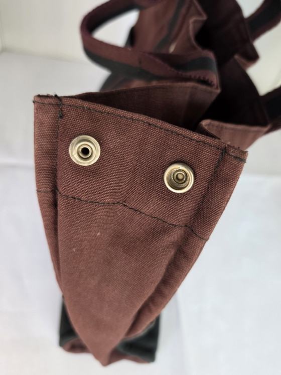 Hermès Fourre Tout MM Vintage Canvas – Bordeaux/Black – Tote bags, Denim (photo 12 of 12)