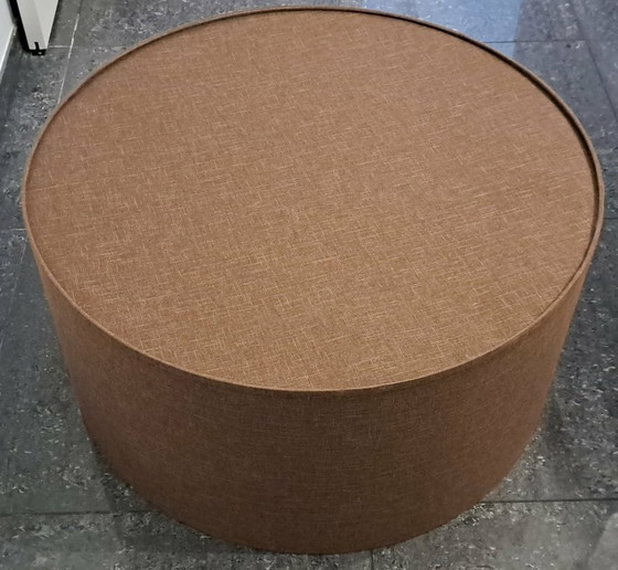 Image 1 of Brown fabric large lampshade cylinder