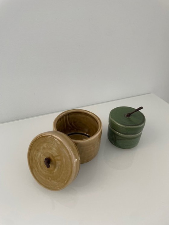 Image 1 of Set of 2 design storage jars "Artichok" – Jaydi