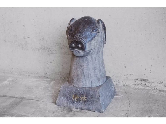 Estatua de Piedra Oriental del Signo del Cerdo del Zodíaco Chino – Esculturas, Stone (photo 2 of 9)