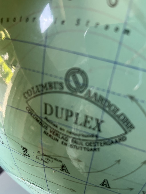 Vintage wereldbol duplex Columbus plante terre