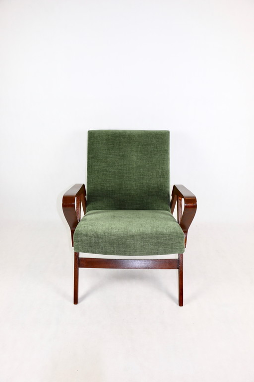 Czech Tatra Armchair In Olive Green Attributed To Frantisek Jirak, 1970S