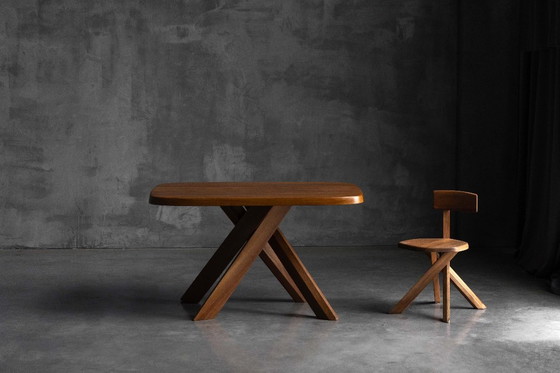 Image 1 of Tavolo da pranzo T35A di Pierre Chapo, Francia, anni '70