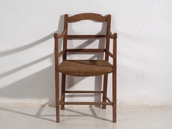 Antique oak armchairs (c.1900). Set of 2 pieces – Rustic (photo 33 of 40)