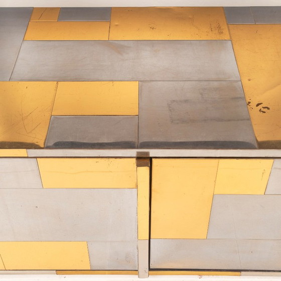 Paul Evans Cityscape Brass and Stainless Steel Bookcase, First Series, 1971 (photo 5 of 29)