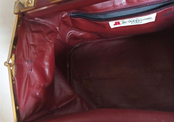 Borsa da viaggio Jacques Esterel Anni '70, Borse da viaggio, Pelle, Metallo, Rosso (foto 10 di 10)