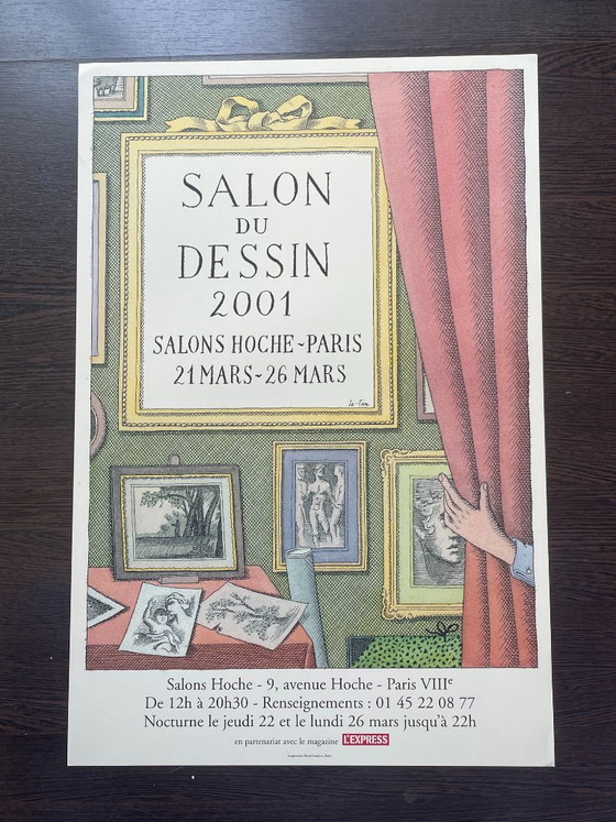 Originele poster van Pierre Le-Tan – Salon du Dessin, Parijs (2001) – Paper (photo 5 of 5)