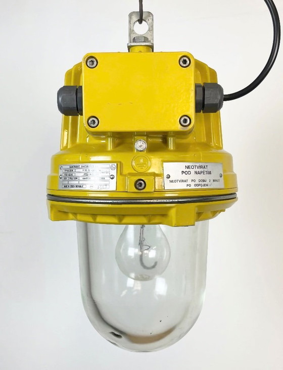 Image 1 of Yellow Industrial Explosion Proof Lamp from Elektrosvit, 1990s