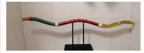 Image 1 of Corneille '67 '' Schlangenöl auf Rattan '' 30 x 70 cm