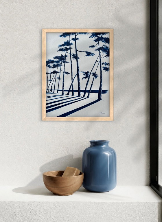Acrylique Originale Sur Papier Encadrée. – Peintures et dessins, Paper (photo 4 of 10)