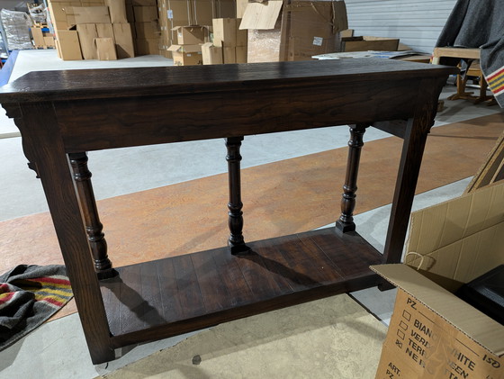 Image 1 of Consola de roble estilo Luis Felipe