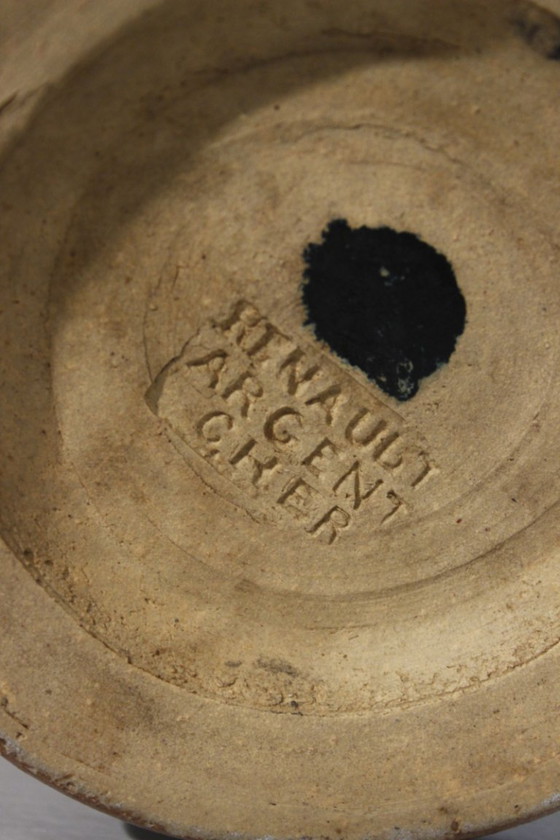 Image 1 of Amphora vase in art deco stoneware Poteries Renault Argent-sur-Sauldre (Cher) circa 1930