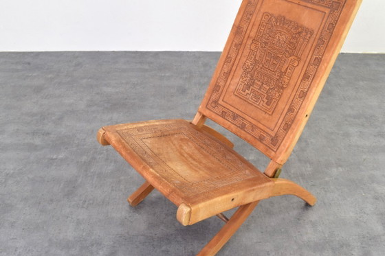Image 1 of Sedia pieghevole di Ángel Pazmiño per Muebles de Estilo, anni '60.