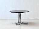 Black extendable table with chrome frame, 1970s
