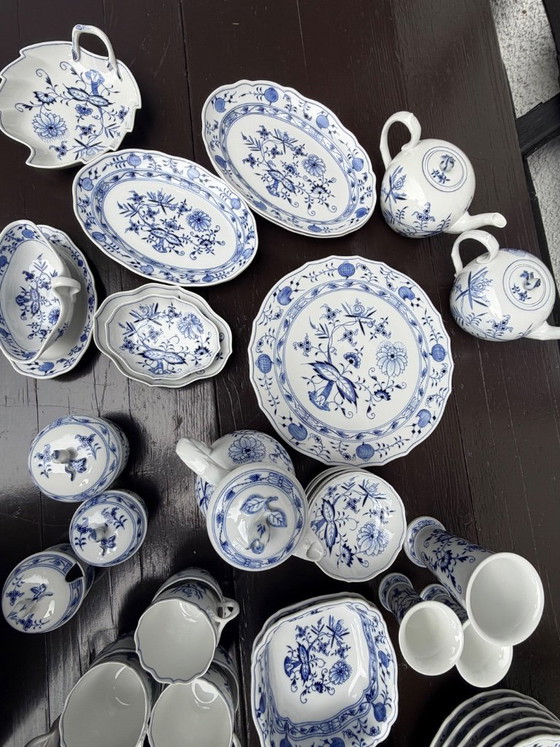 Service à café et à thé Meissen original, motif oignon – 22 pièces – premier choix – Vaisselle, Porcelain (photo 9 of 9)