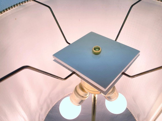 Image 1 of Floor lamp or table lamp with gilded ceramic base Hollywood Regency 60s 70s