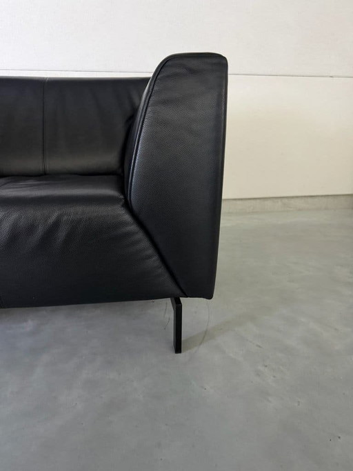 Rolf Benz Linea Poltrona - Pelle Nera – fauteuils, polished steel, Leather (photo 2 of 10)