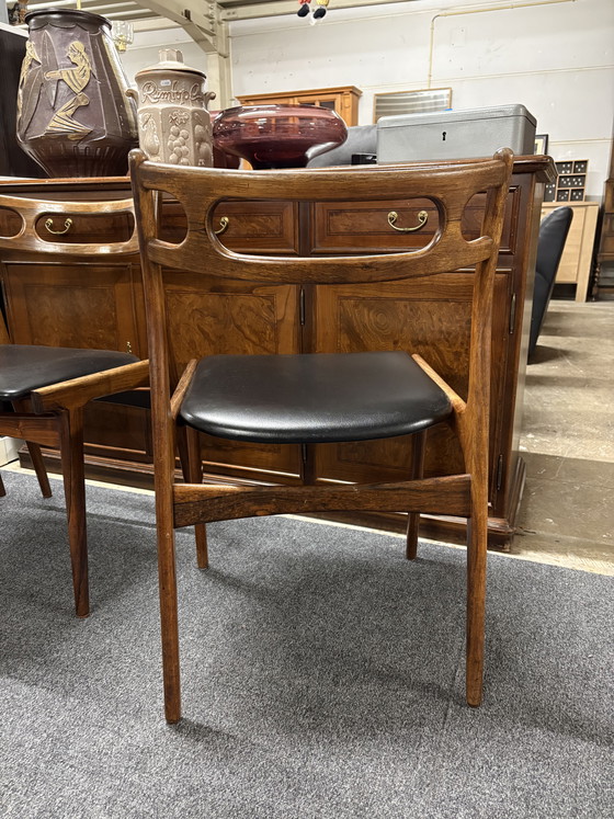 Image 1 of Johannes anderson vintage eetkamerstoelen 6 stuks
